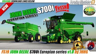 FS19  John Deere S700i Europian series v10  review [upl. by Annodal676]