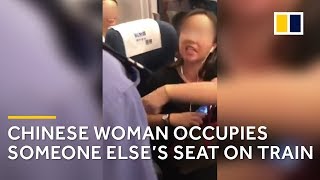 Furious argument after Chinese woman occupies someone else’s train seat [upl. by Seitz]