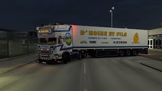 Livraison en Scania R580 de chez DHOINE ParisReims [upl. by Nylatsirk]