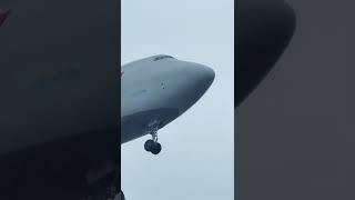 BOEING 747 LANDING IN HEAVY RAIN AT LOS ANGELES INTERNATIONAL AIRPORTlax boeing747 runway losang [upl. by Lawry]