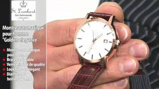 MONTRE AUTOMATIQUE POUR HOMME GOLDEN ELEGANCE [upl. by Mcilroy]