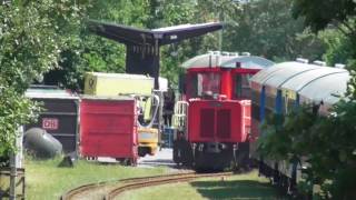 Inselbahn Wangerooge  Fahrt vom Dorf zum Hafen [upl. by Adhern]