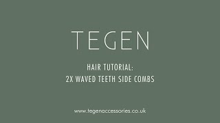 Quick How To 2X Waved Teeth Side Combs in Grey  Tegen Accessories [upl. by Clayborn]