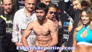 MANNY PACQUIAO VS JESSIE VARGAS WEIGH IN amp FACE OFF BOTH SHREDDED amp RIPPED EsNews Boxing [upl. by Johnathan277]