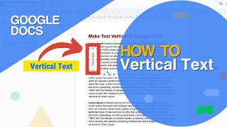 How to Make Text Vertical in Google Docs [upl. by Haisej]