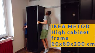 Kitchen Installation step by step guide  IKEA METOD High cabinet frame 60x60x200 cm [upl. by Etnahsal]