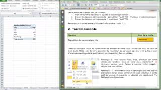 Utilisation de loutil TCD Tableau Croisé Dynamique Partie 1 [upl. by Harms]