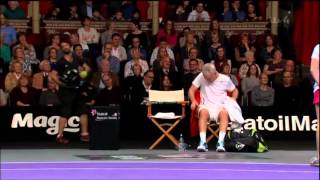 Masters Tennis 2014  Champions Tour  McEnroe V Leconte [upl. by Nerac]