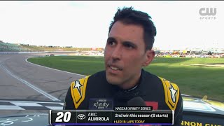 ARIC ALMIROLA WINNING INTERVIEW MULTIPLE DRIVER CONVERSATIONS  2024 KANSAS LOTTERY 300 [upl. by Marigolde]