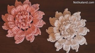 CROCHET flower How to crochet flower Tutorial [upl. by Rikki214]