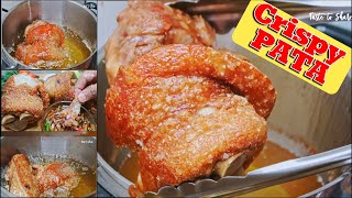 CRISPY PATA  SUPER CRISPY PATA BASIC amp my LAZY WAY of COOKING [upl. by Valerye]