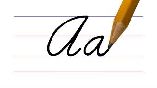 letter A cursive handwriting practice [upl. by Godwin]