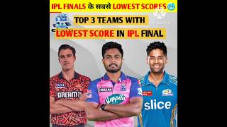 quotRecord Low The Lowest Score in IPL Final Historyquot🥶🔥shorts cricket [upl. by Hcir231]