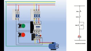 Arranque directo de motor trifasicoDirect start of threephase motor [upl. by Gaughan]