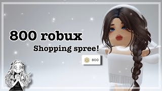 800 robux shopping spree 🛍️🛒 [upl. by Yenttirb]