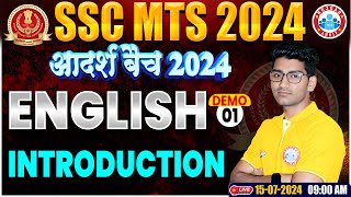 SSC MTS 2024  SSC MTS ENGLISH  English Introduction  SSC MTS आदर्श बैच  English Demo 01 [upl. by Jerrilyn311]