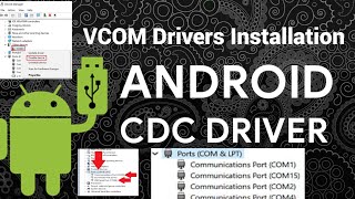 CDC AND VCOM Drivers Installation  How to install CDC and Vcom drivers in windows [upl. by Kirred]