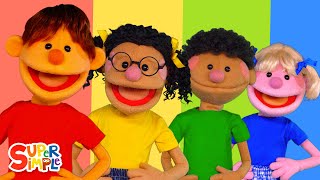 Red Yellow Green Blue featuring The Super Simple Puppets  Kids Songs  Super Simple Songs [upl. by Ahsiloc]