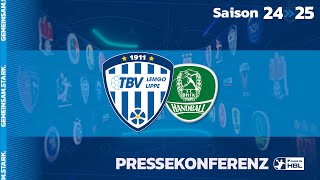 Pressekonferenz TBV Lemgo Lippe  SC DHfK Leipzig 061024 [upl. by Krahling414]