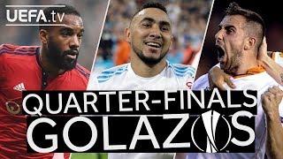 LACAZETTE PAYET ALCÁCER Great UEL Quarterfinals GOALS [upl. by Ecad]