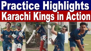 Highlights  Karachi Kings practice for PSL 9 in Karachi [upl. by Ailehs788]