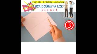 3Shorts VİDEO  BİR DOĞRUYA DİK ÇİZMEK [upl. by Jaquith242]