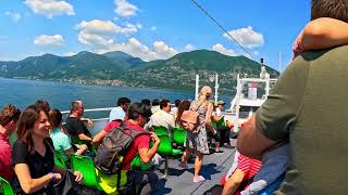 Ferry On Iseo LakeTraghetto Sul Lago DIseo [upl. by Hessney556]