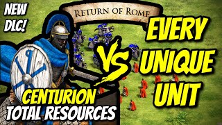 ELITE CENTURION Return of Rome vs EVERY UNIQUE UNIT Total Resources  AoE II DE [upl. by Germano]