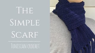 The Simple Scarf Tunisian Crochet [upl. by Aeslehc]