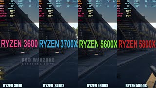 Ryzen 3600 vs 3700x vs 5600x vs 5800x at 1440p gaming [upl. by Ymled84]