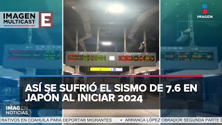 Sismo de 76 que azotó a Japón y provocó alerta de tsunami [upl. by Palermo954]