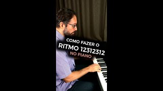 Como fazer o ritmo 12312312 no piano piano pianista pianoacompanhamento [upl. by Etnaed]