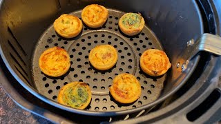 Frozen Mini Quiche In Air Fryer  crispy crust and tender filling air fried mini quiches so good [upl. by Atikat]