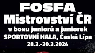 FOSFA Mistrovství ČR v boxu juniorů a juniorek  Česká LÍpa 2832024 [upl. by Eeznyl]