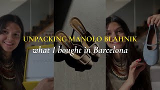 Unpacking Manolo Blahnik  what I bought in Barcelona [upl. by Virg]