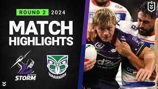 NRL 2024  Storm v Warriors  Match Highlights [upl. by Katz]