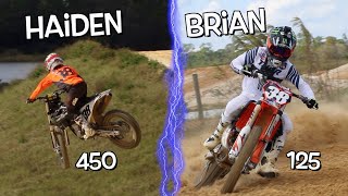 TRADING DIRT BIKES WITH DAD Dangerboy Deegan 450 Full Send [upl. by Jenelle]