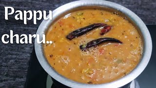 pappu charu  Andra style pappu charu recipe  pesarapapputho pappu charu pappucharu [upl. by Ahsieket]