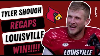 Louisville Cardinals Football QB Tyler Shough Recaps WIN vs Georgia Tech [upl. by Anhcar212]