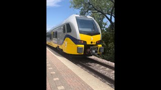 DART Silver Line Departs Bell Station Rare Railfan Surprise [upl. by Epolulot]