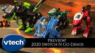 Preview VTECH 2020 Switch N Go Dinos  Toy Fair 2020 [upl. by Suiravat]