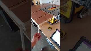 Portable Foldable infeed outfeed extension for Compact table saws like the Dewalt 7480 [upl. by Saraiya]