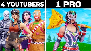 4 Youtubers vs 1 Pro OG Fortnite [upl. by Nnylrebma]