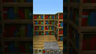 Hidden Bookshelf Piston Door  MinecraftShorts [upl. by Oeram247]