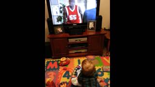 Baby loves Geicos Mutombo commercial [upl. by Haynes]