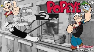 POPEYE THE SAILOR MAN The Paneless Window Washer 1937 Remastered HD 1080p  Jack Mercer [upl. by Aerdnac]