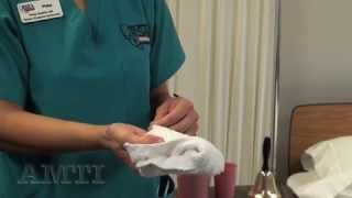 CNA Skills Wash Mitt Folding [upl. by Assertal]