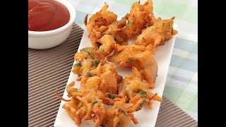 How to make Onion PakoraPakoda Pyaaj Quick Snacks in Microwave [upl. by Andre]