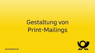 Tutorial Erstellung von Print Mailings [upl. by Eetnuahs99]