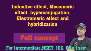 BSc1st sem unit IV Induction ampMesomeric effecthyperconjugation Electromeric effecthybridization [upl. by Adelaja]